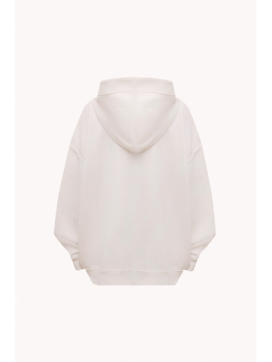 Epuzer Epuzer Felpa in off white Bianco Loose Fit