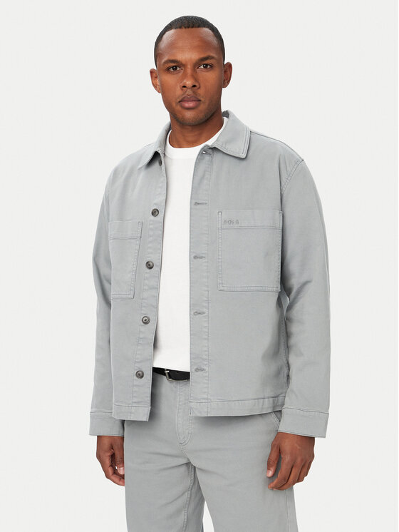 BOSS BOSS cămașă de blugi Laredo-3 50566354 Gri deschis Regular Fit