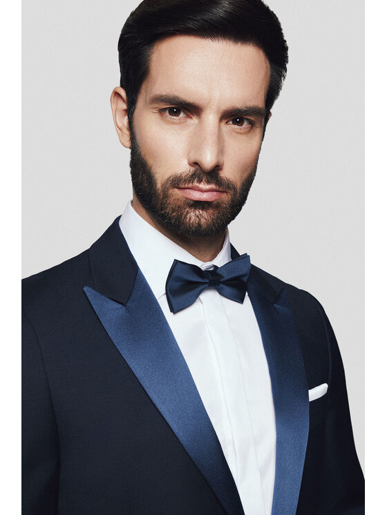 Lancerto Lancerto Garnitur Arlington GA001124000008 Granatowy Slim Fit