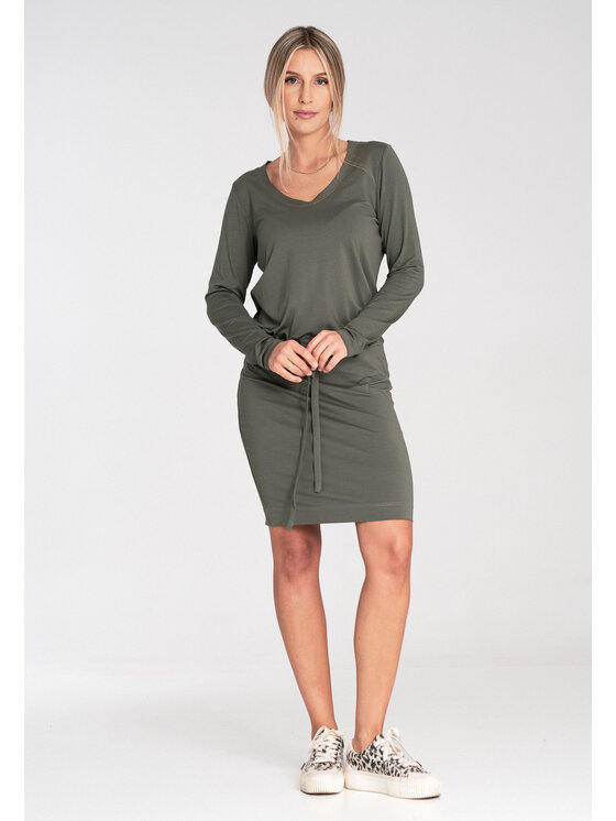 FIGL FIGL Sukienka codzienna M1049 Zielony Casual Fit
