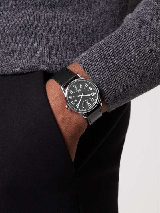 Timex Timex Ročna ura Easy Reader Classic TW2Y12800 Črna