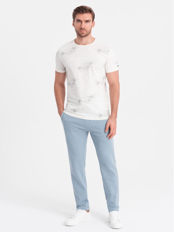 Ombre Ombre Teplákové kalhoty OM-PABS-0206 Modrá Regular Fit