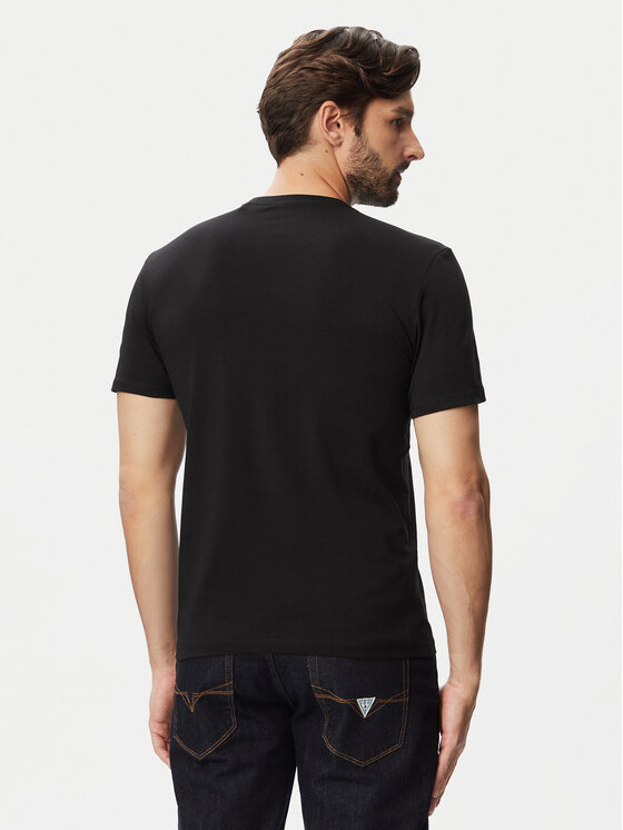 Guess Guess Tričko M6YI40 K4226 Čierna Slim Fit