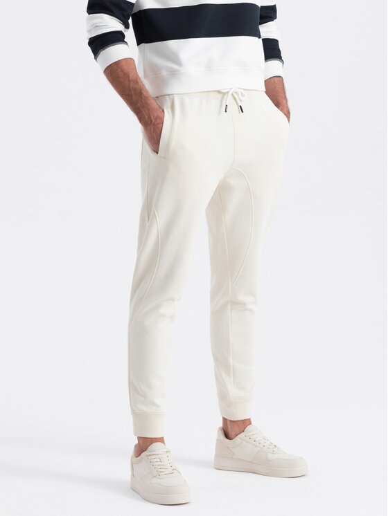 Ombre Ombre Joggery OM-PABS-0173 Beżowy Regular Fit
