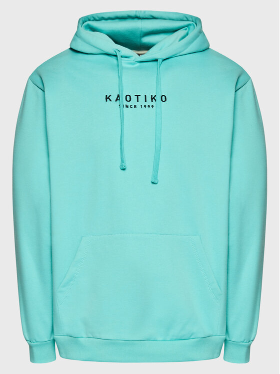 Kaotiko Kaotiko Mikina Unisex Vancouver AL006-03-G002 Zelená Relaxed Fit