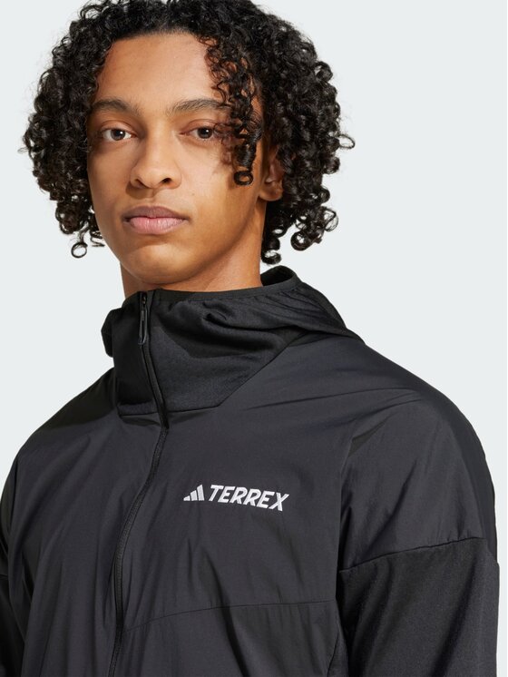 adidas adidas Bluza Terrex Xperior Climawarm+ Wind Light Fleece Hooded Czarny Slim Fit