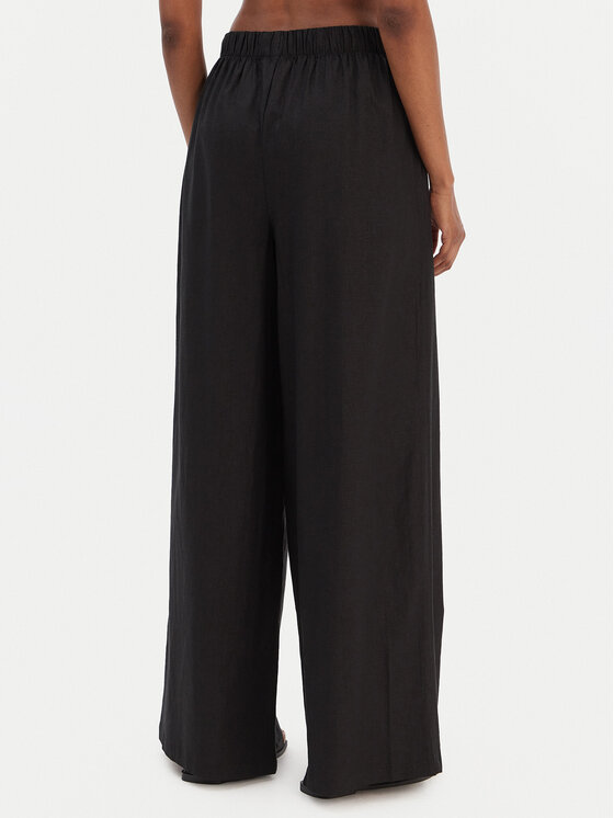 Seafolly Seafolly Bavlnené nohavice Palermo 55549-PA Čierna Wide Leg