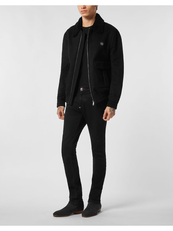 PHILIPP PLEIN PHILIPP PLEIN Kurtka puchowa 25523 Czarny Regular Fit