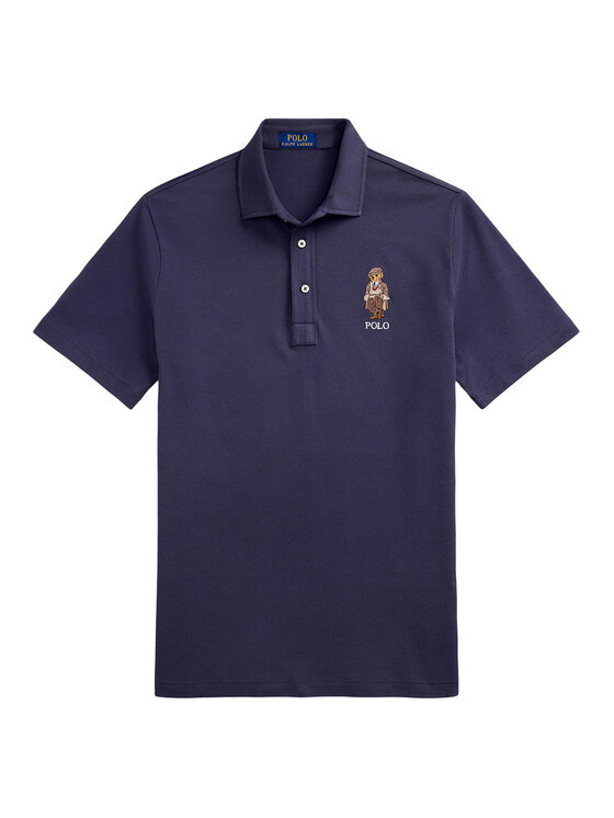 Polo Ralph Lauren Polo Ralph Lauren Polo 710P00083001 Granatowy Custom Slim Fit