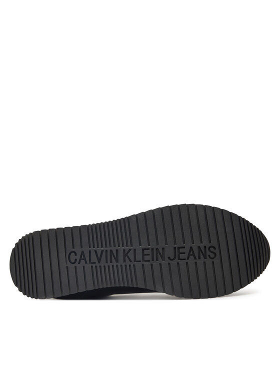 Calvin Klein Jeans Calvin Klein Jeans Sneakersy Runner Sock Laceup Mg Canvas YM0YM01217 Černá
