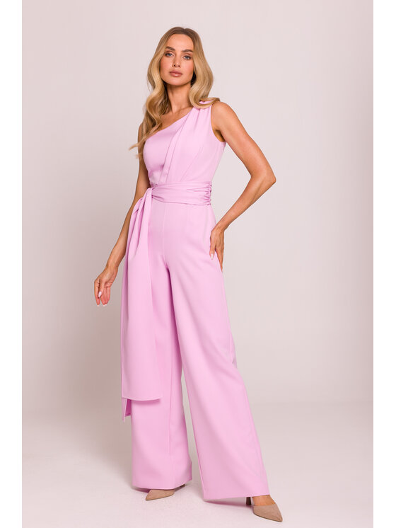 Made of Emotion Made of Emotion Jumpsuit M845 Rosa Sexy Straight Fit