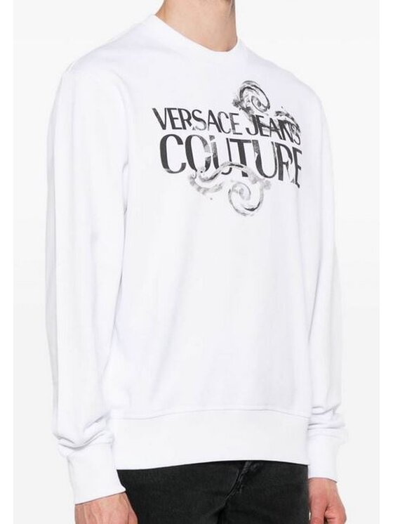 Versace Versace Mikina 76GAIG01 CF01G 003 Bílá Regular Fit