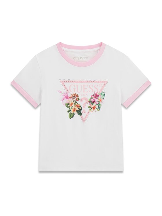 Guess T-Shirt J6GI23 K6YW4 Biały Regular Fit