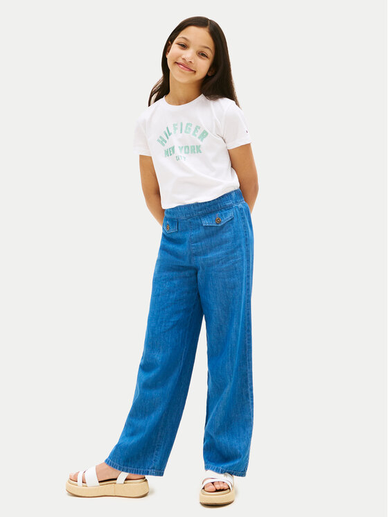 Tommy Hilfiger Tommy Hilfiger Тишърт Graphic KG0KG08813 Бял Regular Fit