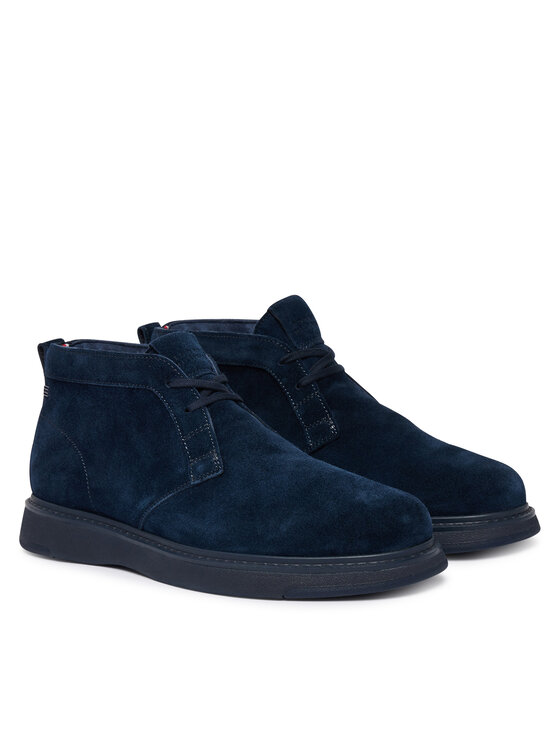 Tommy Hilfiger Tommy Hilfiger Kotníková obuv Comfort Suede Chukka FM0FM06074 Tmavomodrá