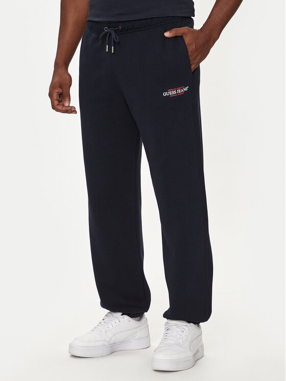 Guess Jeans Guess Jeans Teplákové kalhoty M4YB18 K9V31 Tmavomodrá Regular Fit
