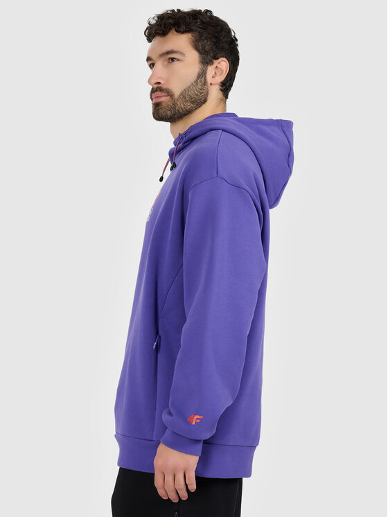 4F 4F Bluza FOB Fioletowy Loose Fit