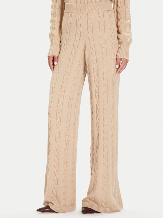 Guess Guess Pantaloni tricotați W5BB52 Z1192 Bej Regular Fit