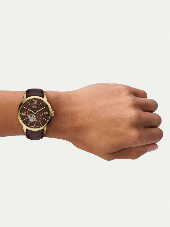 Fossil Fossil Zegarek Townsman Automatic ME3286 Złoty