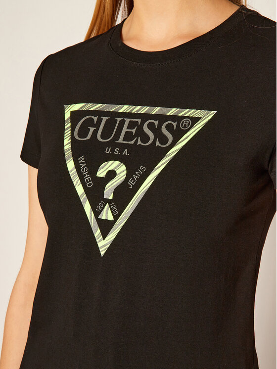 Guess Guess Tričko Ambra W0YI98 J1300 Čierna Regular Fit