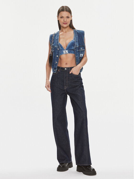 Calvin Klein Jeans Calvin Klein Jeans Top J20J222475 Modrá Slim Fit