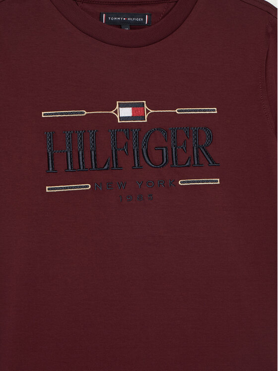 Tommy Hilfiger Tommy Hilfiger Majica Icons KB0KB10360 Bordo rdeča Regular Fit