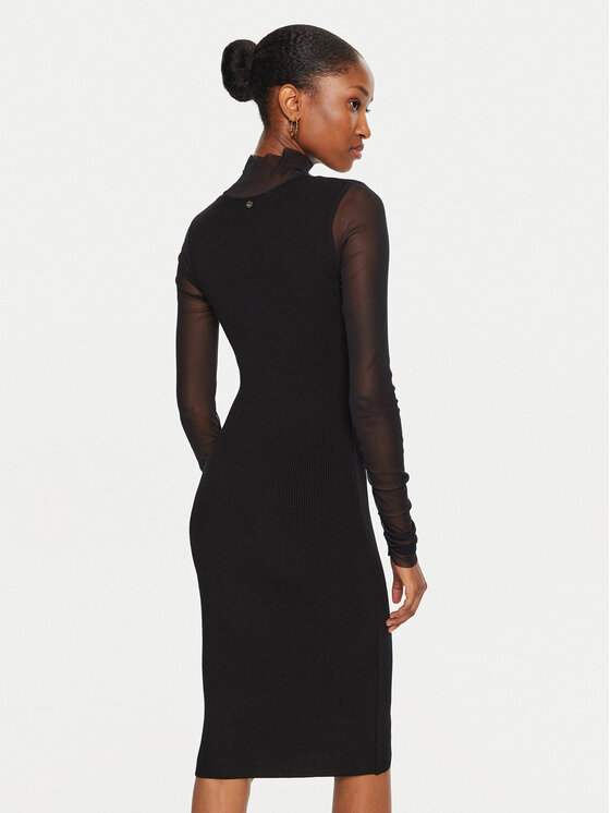 Rinascimento Rinascimento Trikotažinė suknelė CFM0011619003 Juoda Slim Fit