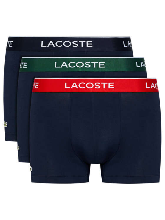 Lacoste 3 bokseršortu pāru komplekts 5H3401 Tumši zils