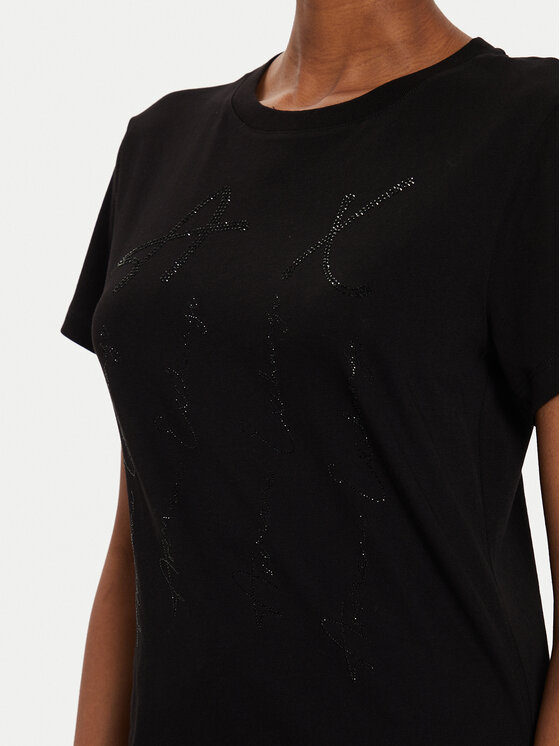 Armani Exchange Armani Exchange T-Shirt 6DYT53 YJ3RZ 1200 Czarny Regular Fit