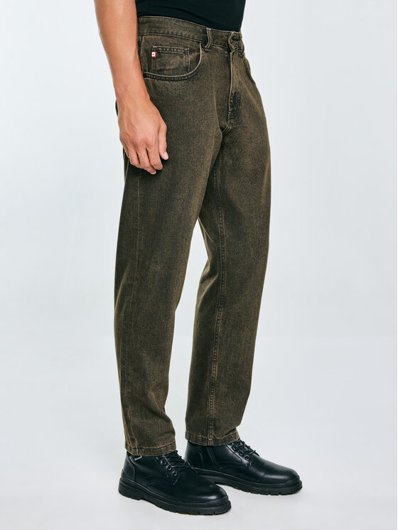 BIG STAR BIG STAR Jeansy ATES Brązowy Tapered Fit