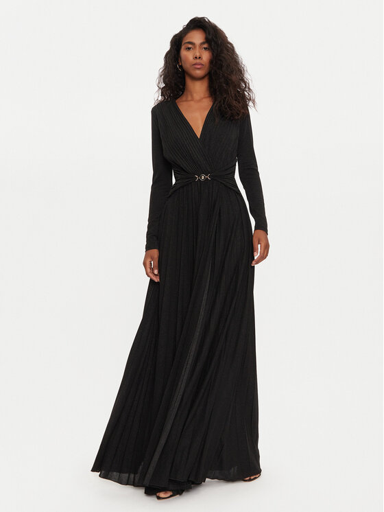 Fracomina Fracomina Õhtune kleit FQ24WD3011W576Q7 Must Regular Fit