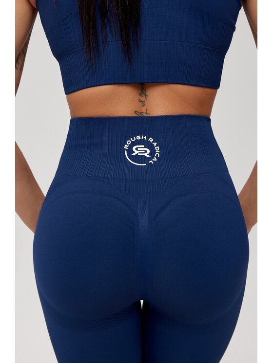 ROUGH RADICAL ROUGH RADICAL Legginsy SEAMLESS LINEA Granatowy Slim Fit
