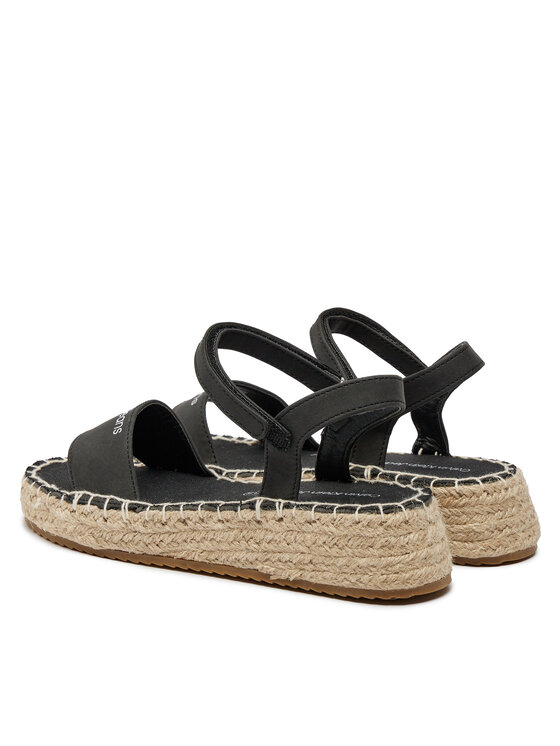Calvin Klein Jeans Calvin Klein Jeans Espadryle Rope Wedge V3A7-80839-1708 S Czarny