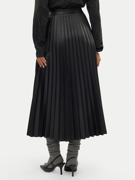 Vero Moda Vero Moda Spódnica z imitacji skóry Bella Holly 10319036 Czarny Regular Fit