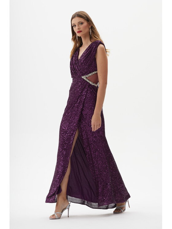 CASTELLANI CASTELLANI Sukienka Loreta Fioletowy Regular Fit