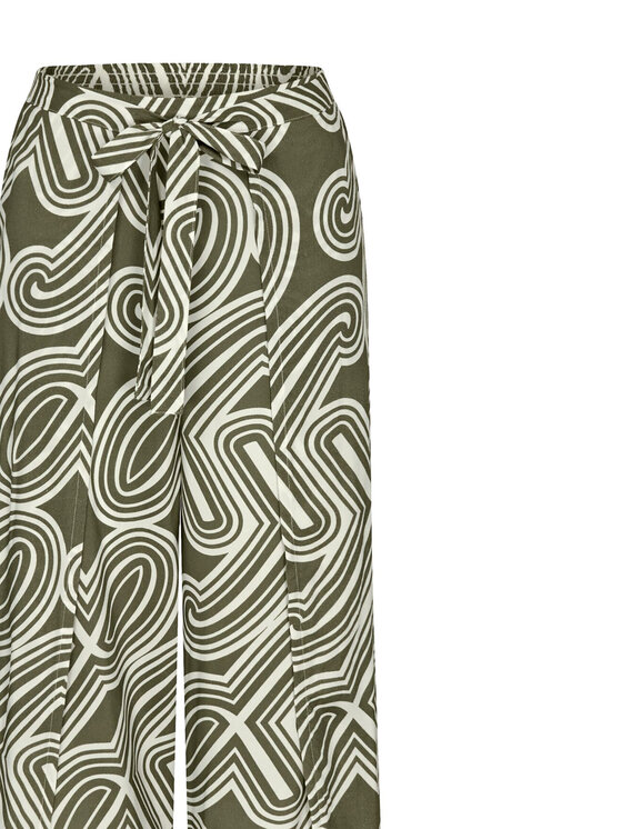 Triumph Triumph Hlače iz tkanine Beach MyWear 10222189 Zelena Wide Leg