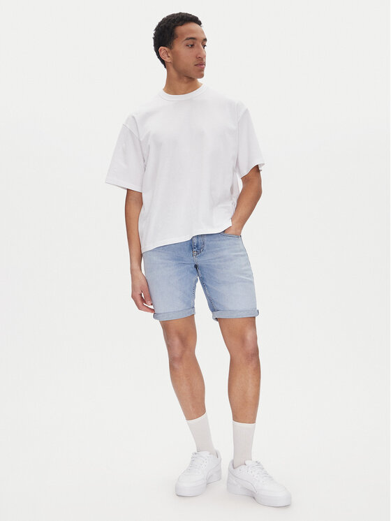Tommy Jeans Tommy Jeans Džínsové šortky Scanton DM0DM20954 Modrá Slim Fit
