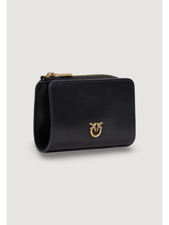 PINKO PINKO Πορτοφόλι MINI WALLET VITELLO SETA Μαύρο