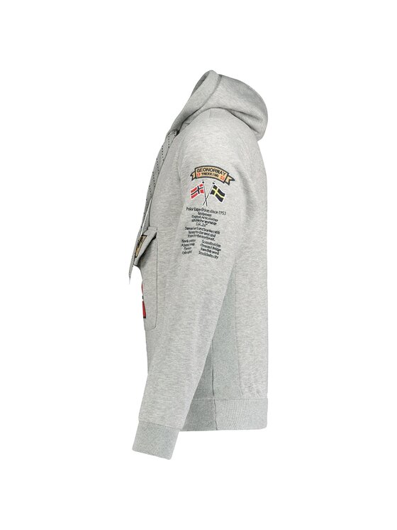 Geographical Norway Geographical Norway Bluza WU6620H/GNO-Blended Grey Szary Regular Fit