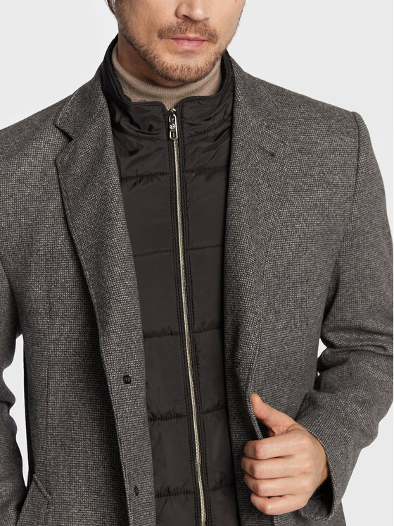 Bugatti Bugatti Kabát pro přechodné období 228528 24042 Šedá Regular Fit