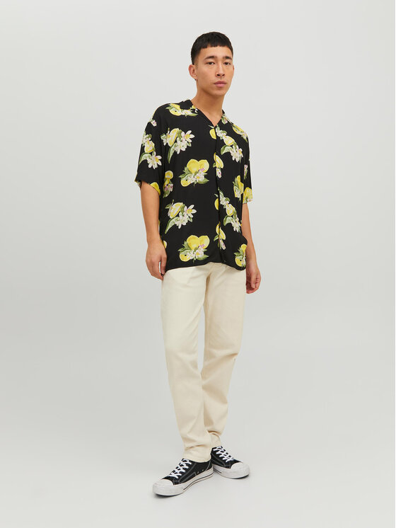 Jack&Jones Jack&Jones Košeľa Luke 12227625 Čierna Relaxed Fit