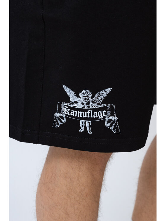Kamuflage Kamuflage Szorty materiałowe Hellfire Czarny Regular Fit