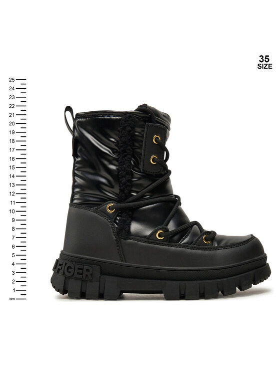 Tommy Hilfiger Tommy Hilfiger Śniegowce Fur Boot T3A5-33610-1695 S Czarny