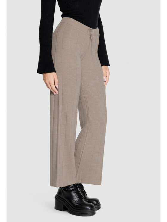 ONLY ONLY Pantaloni da donna ONLTESS MW PANT KNT Beige Regular Fit