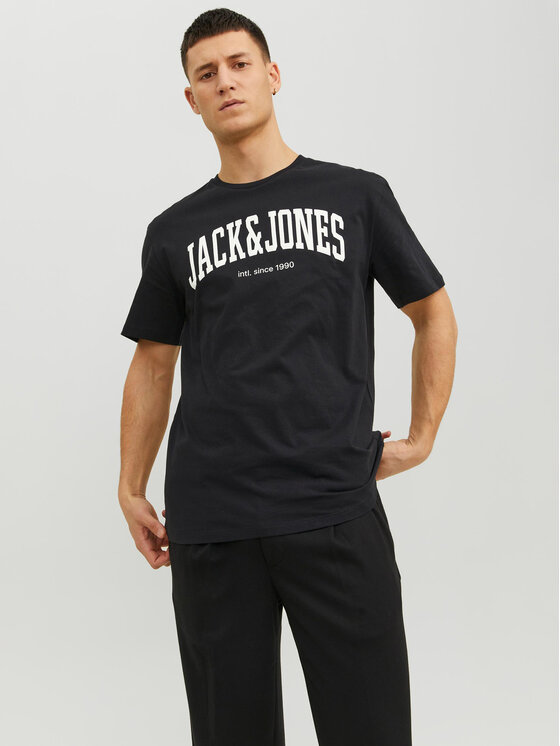 Jack&Jones Majica Josh 12236514 Črna Relaxed Fit