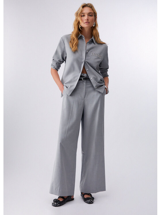 Liu Jo Liu Jo Koszula WA6191T349AD3734 Szary Regular Fit