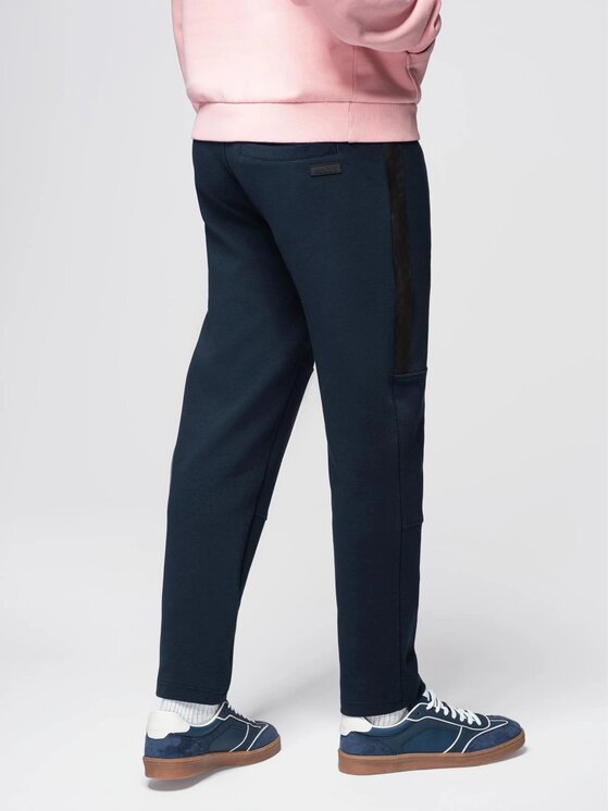 Ombre Ombre Spodnie dresowe OM-PASK-0281 Granatowy Regular Fit
