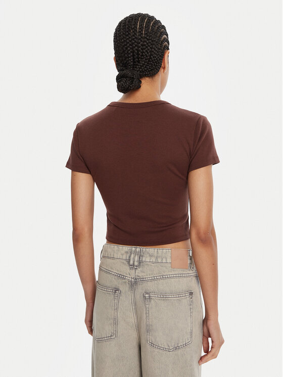 HUGO HUGO T-shirt Delanor  50512000 Smeđa Slim Fit