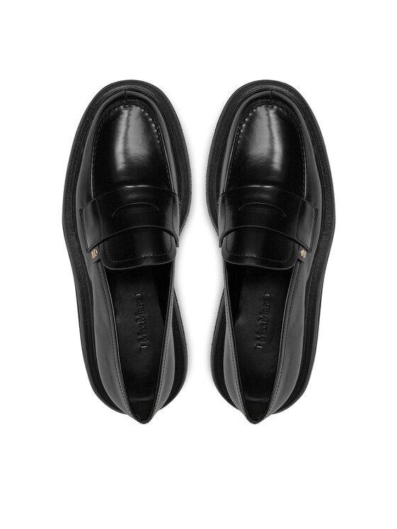 Max Mara Max Mara Čevlji brez vezalk Crepeloafer 23452619336 Črna