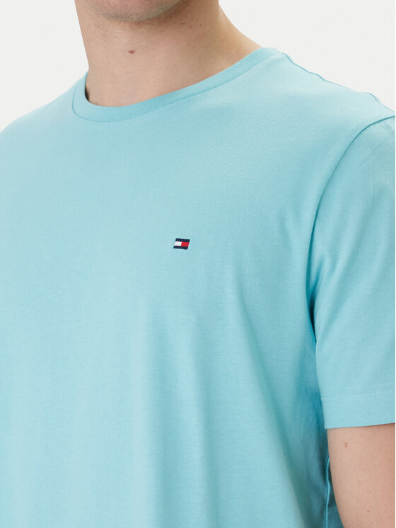 Tommy Hilfiger Tommy Hilfiger T-Shirt Ess Seasonal MW0MW39995 Turkusowy Regular Fit